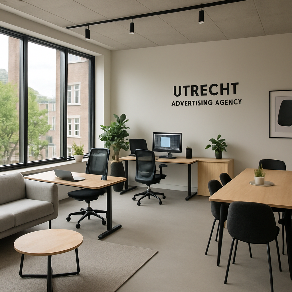 Modern advertising agency workspace